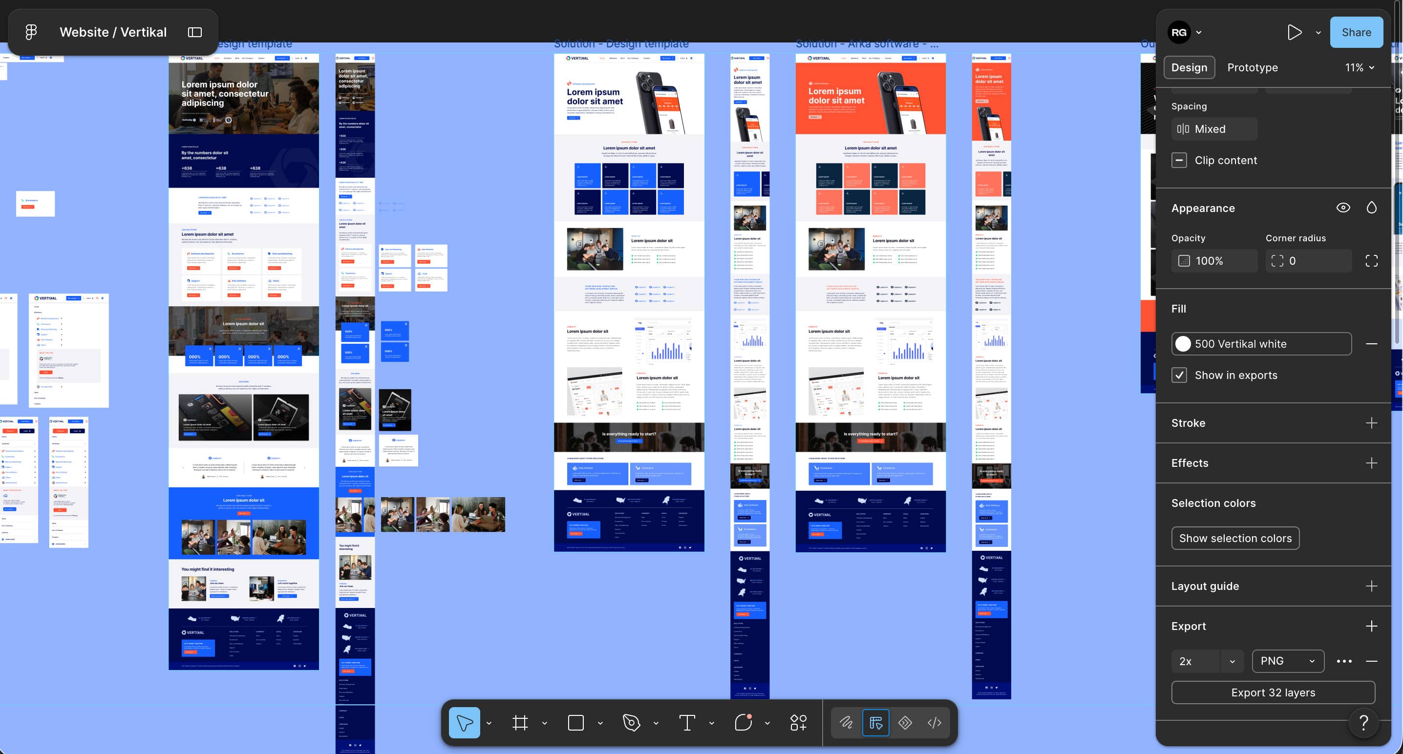 Vertikal design system delivered in Figma